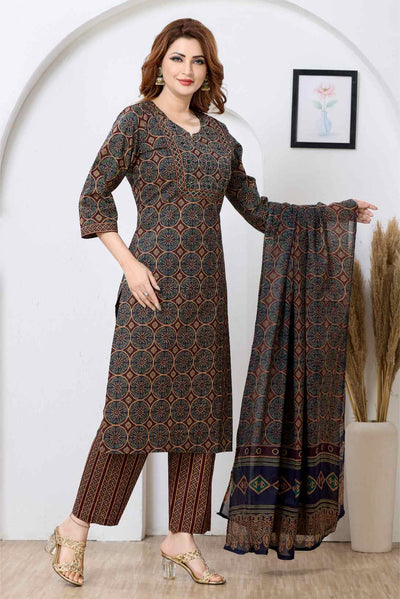 Designer Straight Kurta Set with Palazzo
