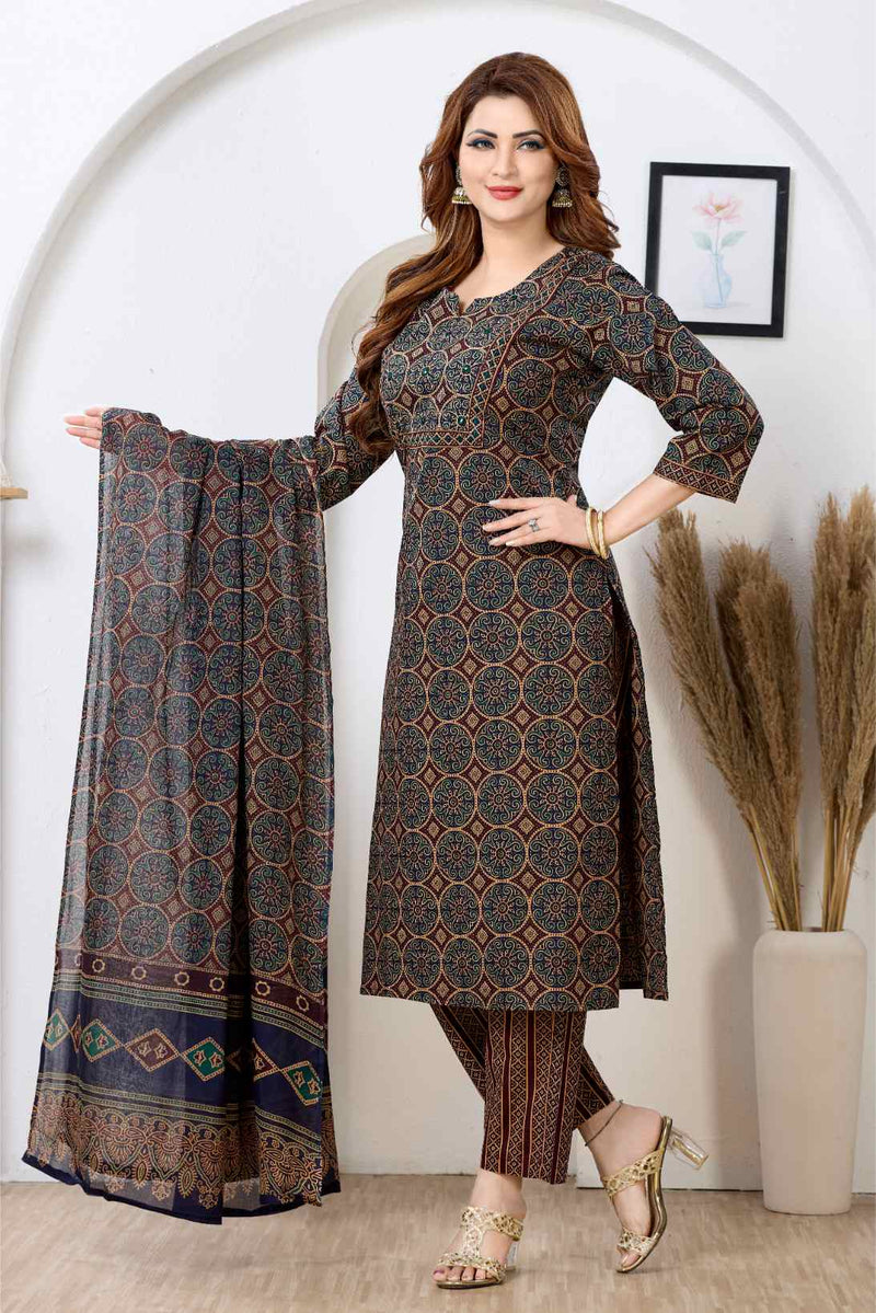 Designer Straight Kurta Set with Palazzo