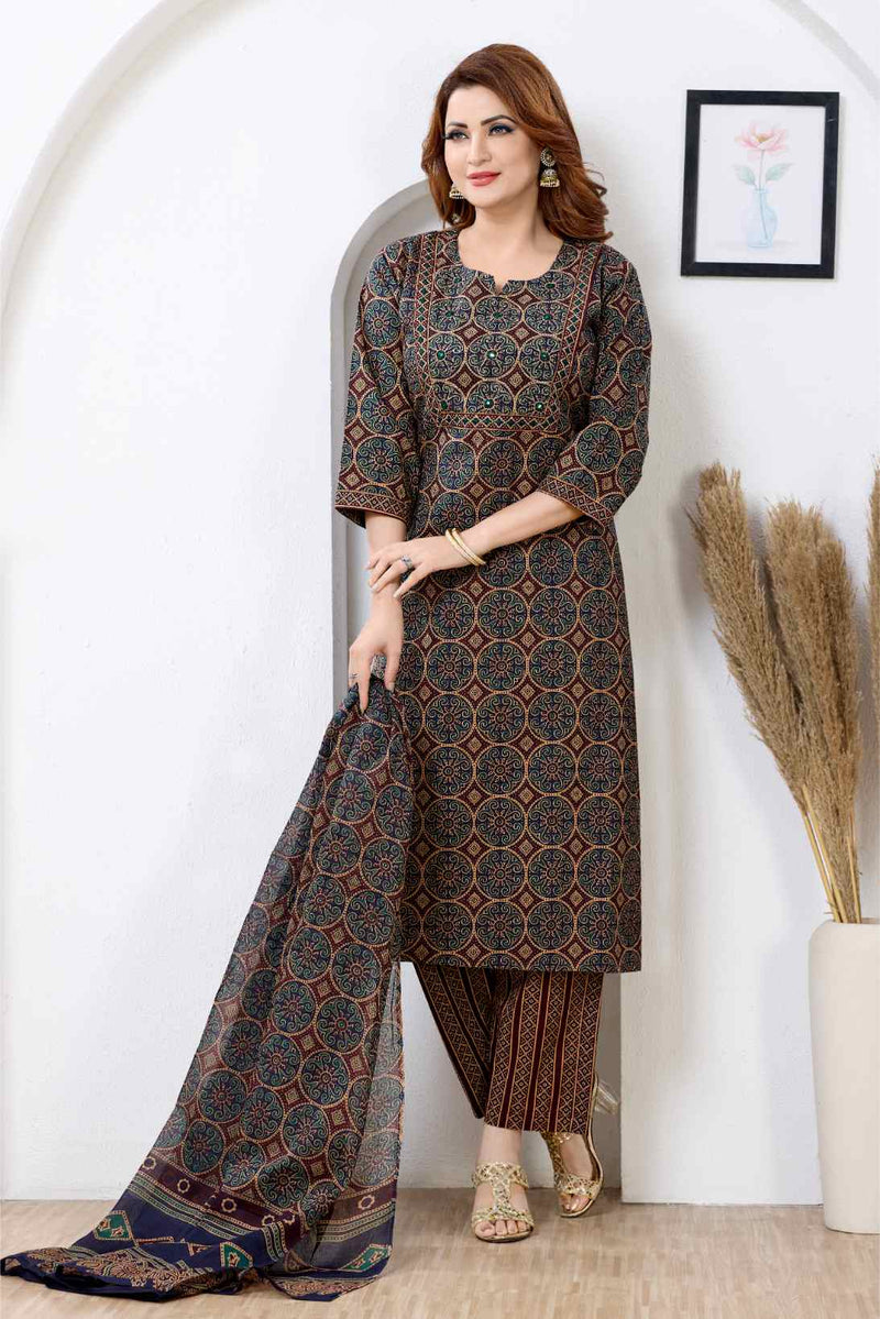 Designer Straight Kurta Set with Palazzo