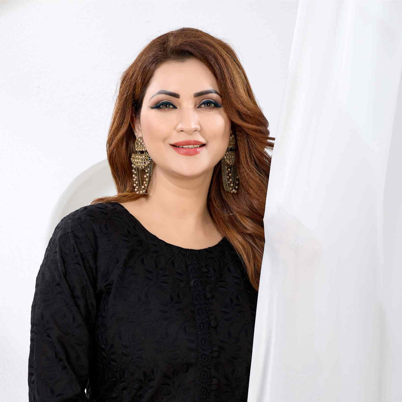 Noiré Chikankari Shadow Kurti