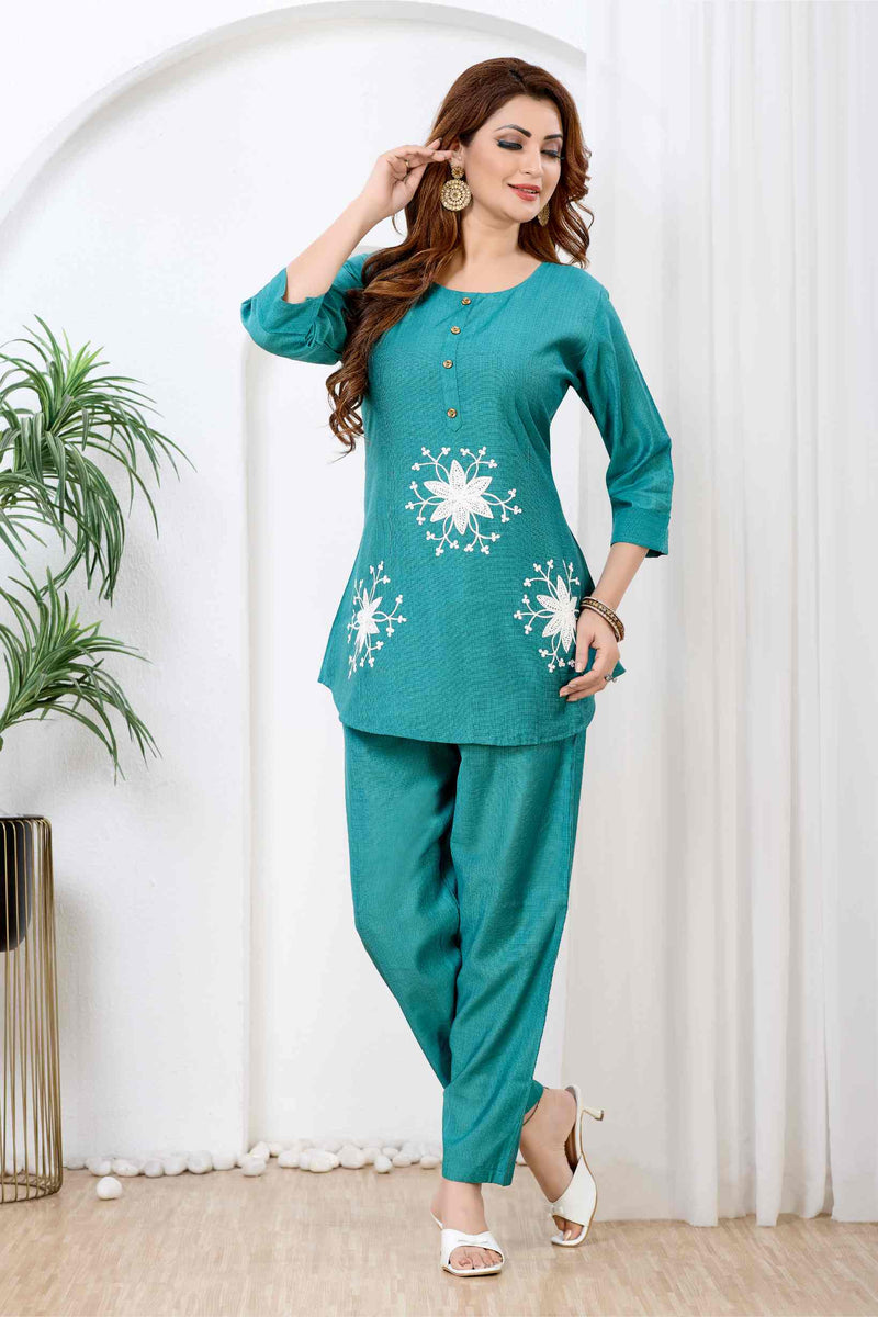 Zariya Teal Nova Fusion Set